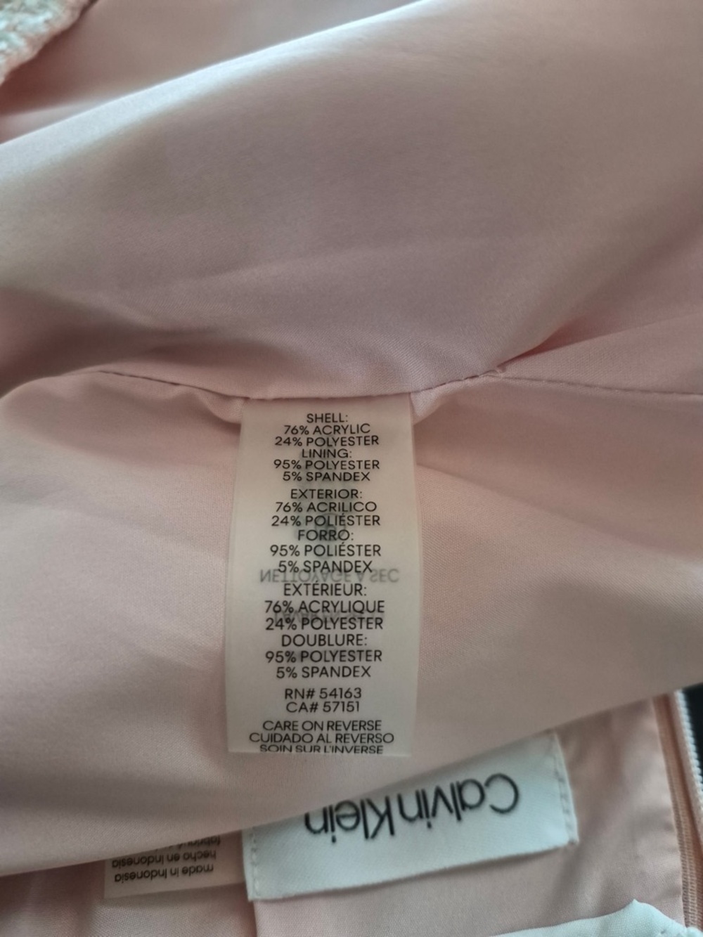 Calvin Klein Light Pink Textured Pencil Skirt - Picture 7 of 7
